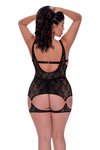 Rude Awakening- Plus Size Chemise- Avail in Black or Coral
