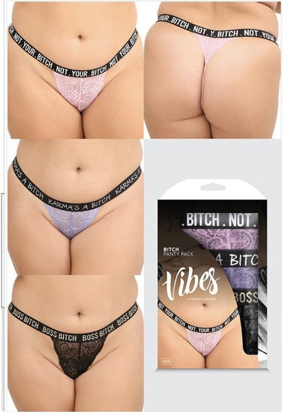 Bitch Panty Pack- Plus Size G-String