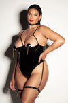 Spoil Yourself With Me! Plus Size Wet Look Teddy