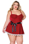 Will You Be My Present? Curvy Size Santa Babydoll