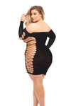 Which Color Is Best? Curvy Size Fishnet Dress
