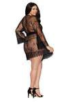 Want to See More?? Curvy Size Black Lace Robe