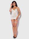 Zoe Oil Slick Wrap Garter Chemise Set