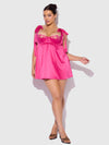 Brigeta Satin Open Cup Babydoll & G-String Set