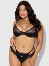 Madeline Satin & Lace Push Up Bra & G-String Set