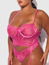 Does The Trick! Curvy Size Bustier Set