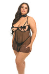 Feelin' FIRE! Curvy Size Babydoll