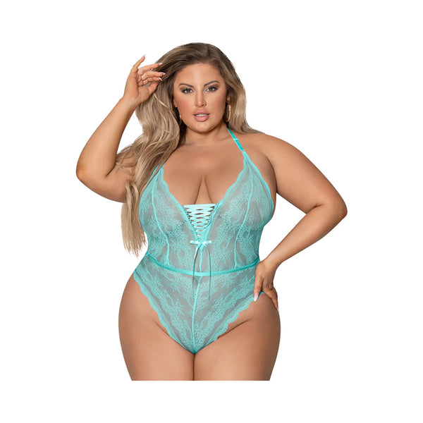 Seabreeze Teddy With Snap Crotch Turquoise
