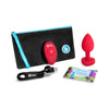 b-Vibe Vibrating Heart Plug with Heart-Shaped Jewel Base M/L Red