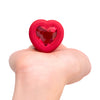 b-Vibe Vibrating Heart Plug with Heart-Shaped Jewel Base M/L Red