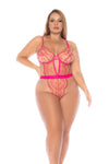 Enchanting- Pink Lace Teddy