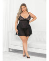 At Midnight- Plus Size Babydoll