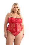 Busk Front Lace Corset & G-string