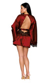 Elegant & Delicious: Open Back Lace & Satin Robe