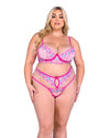 Flirty Lil Flower- Curvy Size Bra Set