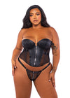 Lust & Leather Corset 2-Piece Set