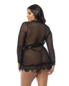 Bellevue Wrap!! Sexy Sheer Black Robe