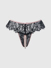 Jocelyn Lace & Pearl Crotchless Thong