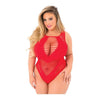 Climb Into My Web- Criss Cross Fishnet Bodysuit Black