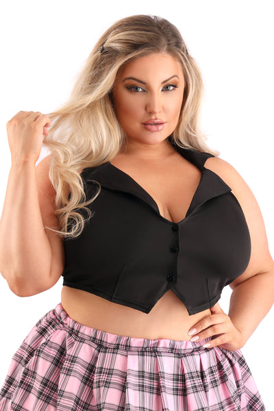 Collared Halter Top Queen & One Size