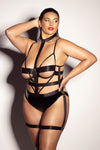 Lethal! Plus Size Wet Look Strappy Teddy
