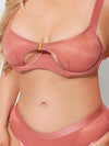 Yvone Unlined Cutout Mesh Bra & Hipster