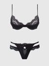 Madeline Satin & Lace Push Up Bra & G-String Set