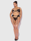 Cecily Lace & Chain Bra, Garter & G-String Set