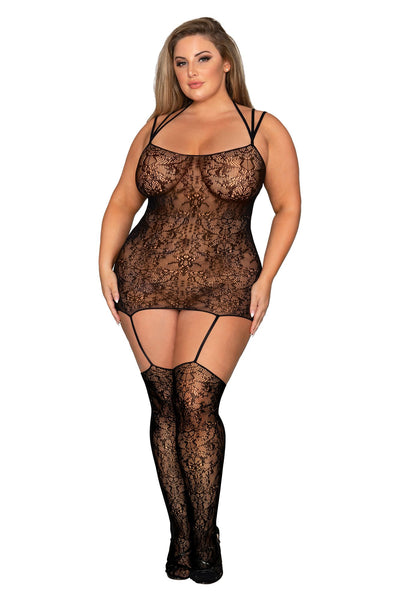 It's Like THAT Now?- Curvy Size Fishnet Chemise