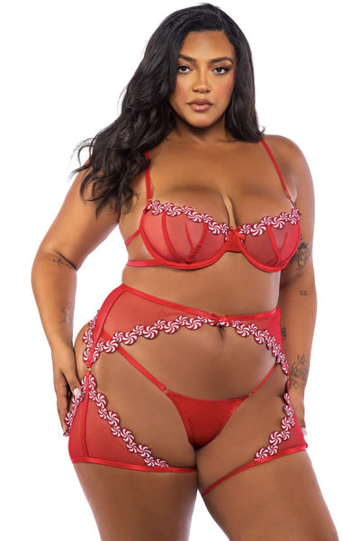 Peppermint Kiss- 3PC Bra Set