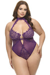 Pimpin'- Curvy Size Purple Lace Teddy