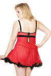 Yule Be Tempted- Curvy Size Babydoll