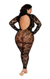 Lethal & Luscious- Curvy Size Gloved Bodystocking