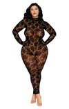 Lethal & Luscious- Curvy Size Gloved Bodystocking