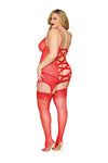 Hot Red Love- Curvy Size Red Lingerie