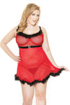 Yule Be Tempted- Curvy Size Babydoll