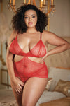 Mamacita Chula- Plus Size Babydoll in Red or Black