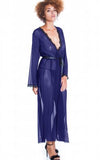 Plus Size Sheer Robe- Available in Black or Navy