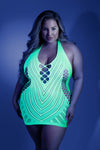 Blinded By THIS! Glow Black Light Fishnet Dress