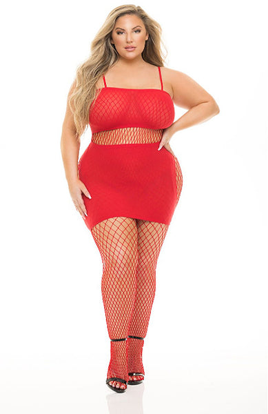 Booty Surprise- Plus Size Body Stocking Dress