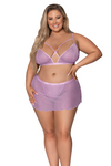 Hint Of Booty- Plus Size Bralette & Cheeky Skirt Set