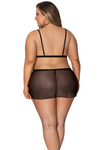 Hint Of Booty- Plus Size Bralette & Cheeky Skirt Set