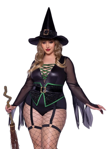Broomstick Babe- Plus Size Sexy Witch Costume