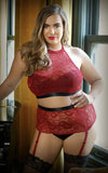 Miss Devine- Plus Size Halter Neck Bra & Panty Set